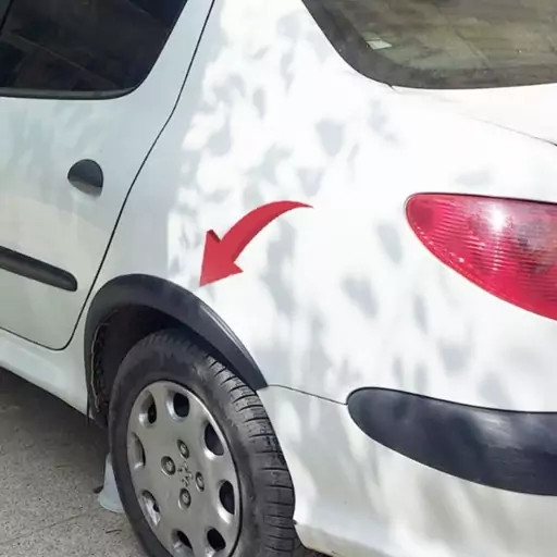 زه گلگیر صنعت سازان مدل peugeot206sd مناسب برای خودرو 206sd