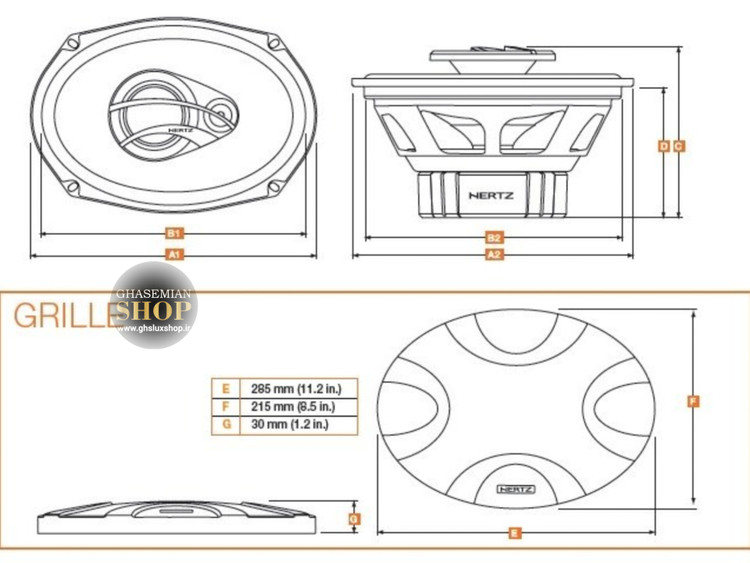 HERTZ DCX-710.3 بلندگو هرتز سایز 10*7 اینچی
