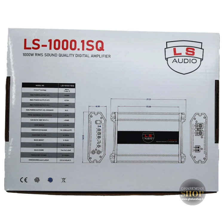 LS AUDIO LS-1000.1SQ آمپیلی فایر مونو ال اس آدیو